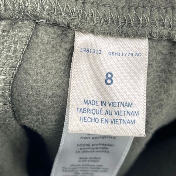 OshKosh B’gosh Boys Olive Green Cozy Fleece Drawstring Pants Size 8 - Picture 11 of 13